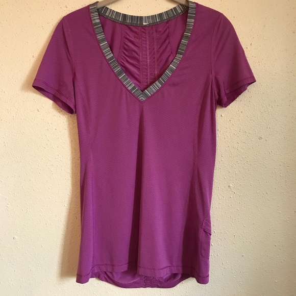 lululemon athletica Tops - Lululemon Runner Up Short Sleeve V Neck Top 4